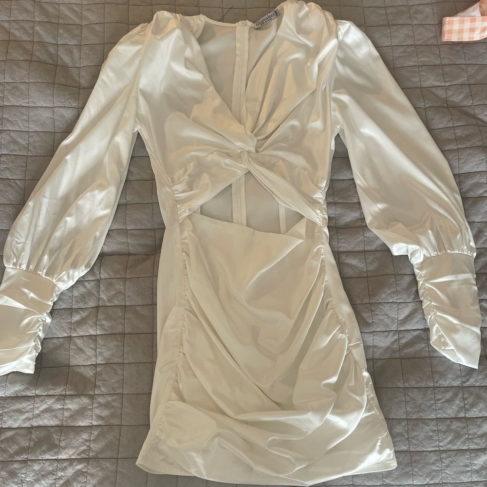 White Satin Dress